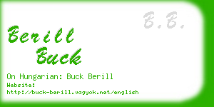 berill buck business card